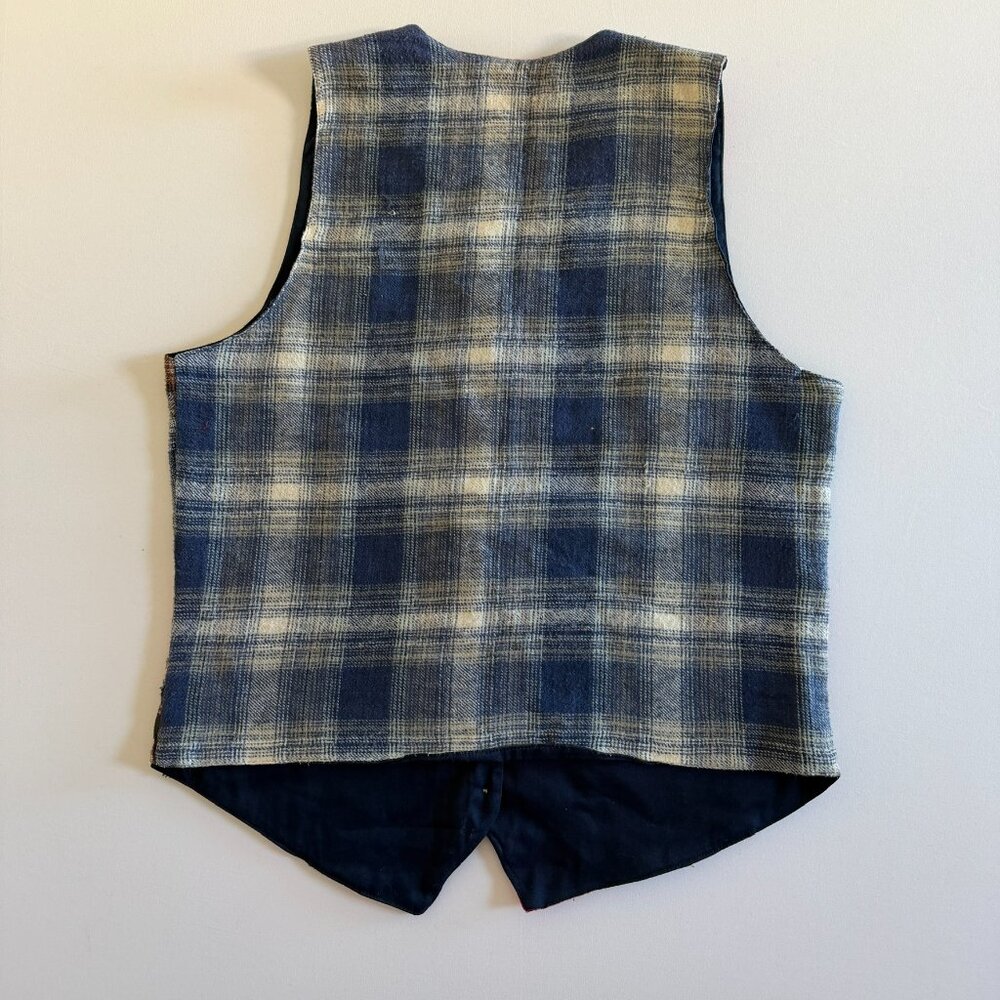 VINTAGE 80s Solutions Patchwork Plaid Flannel But… - image 6